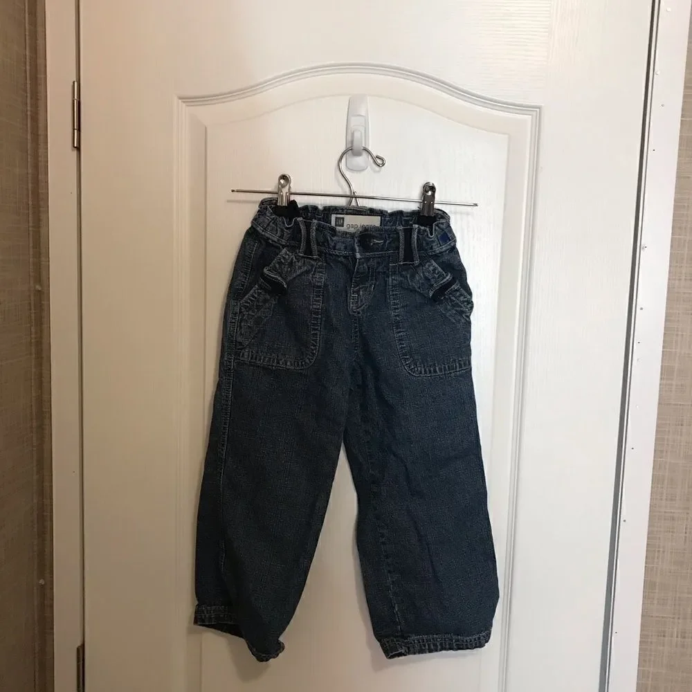 Gap Girls Jeans Capri Size 10 Adjustable Waist
